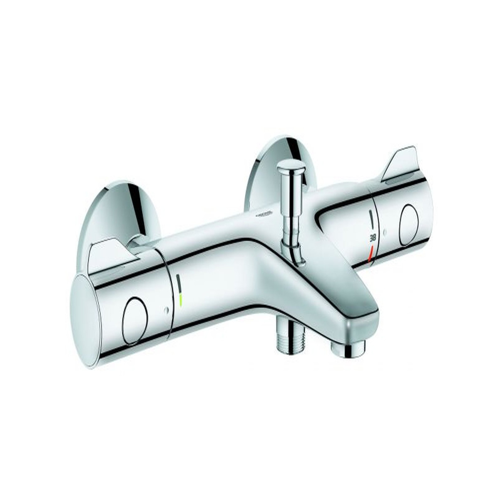 Grohe Wannenthermostat GRotherm 800 Thermostat-Wannenbatterie Wandmontage Chrom Eigensicher 34567000