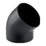 Geberit PE Bogen 45 Grad DN125 Elektroschweißmuffe PE-HD 368045161