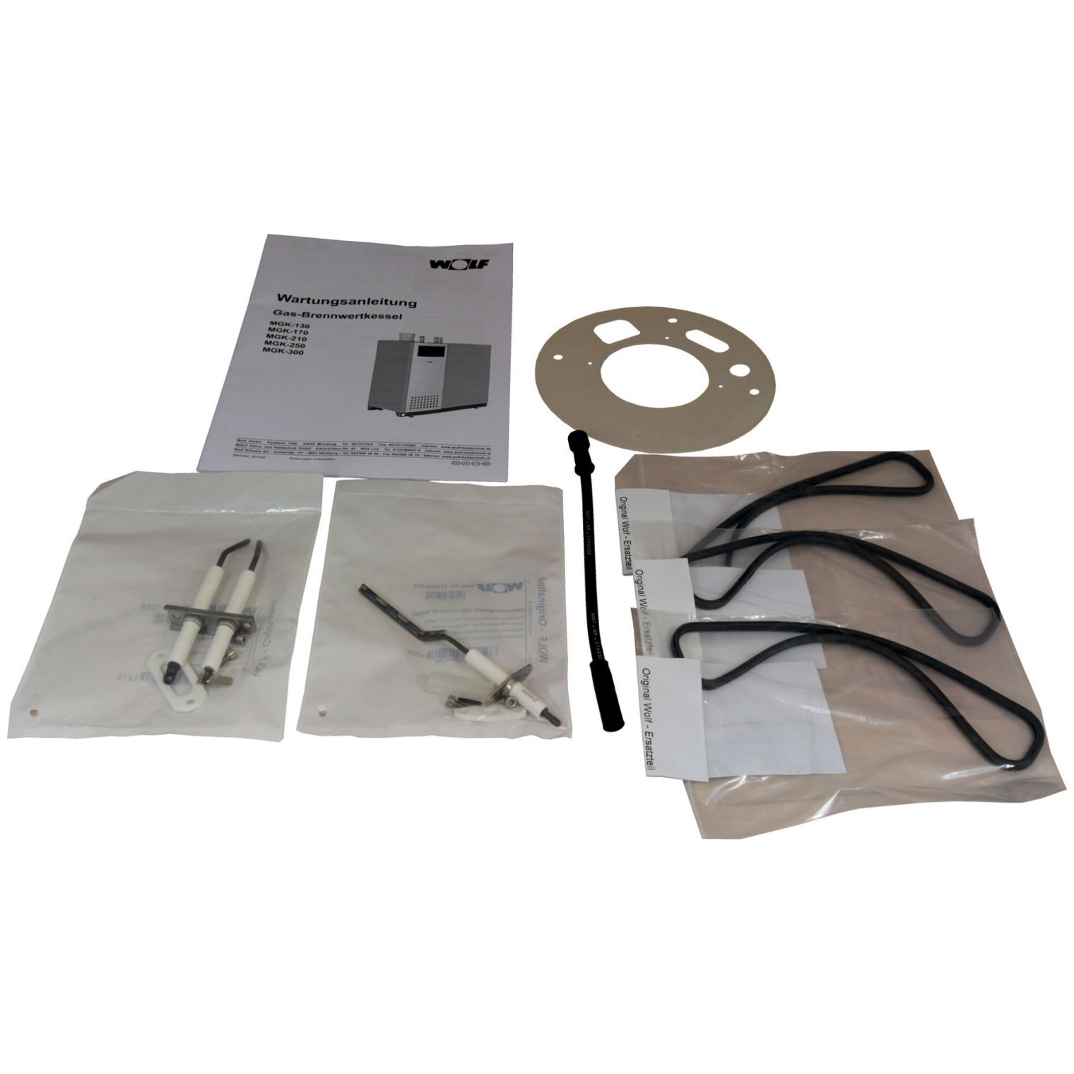 WOLF Wartungsset Gasbrennwertkessel MGK-2-130/170/210/250/300 Dichtungen Elektroden 8751280