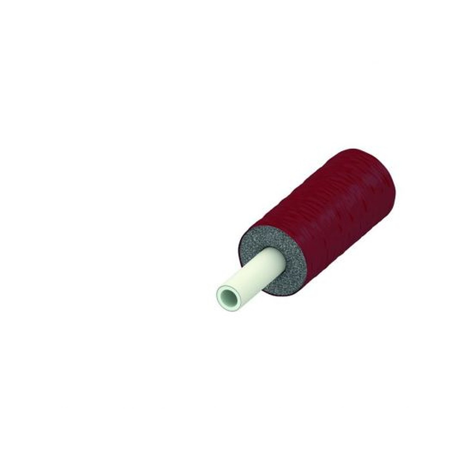TECEflex Verbundrohr PE-Xc Al PE-RT rot vorgedaemmt 25 RS 13 mm 731925