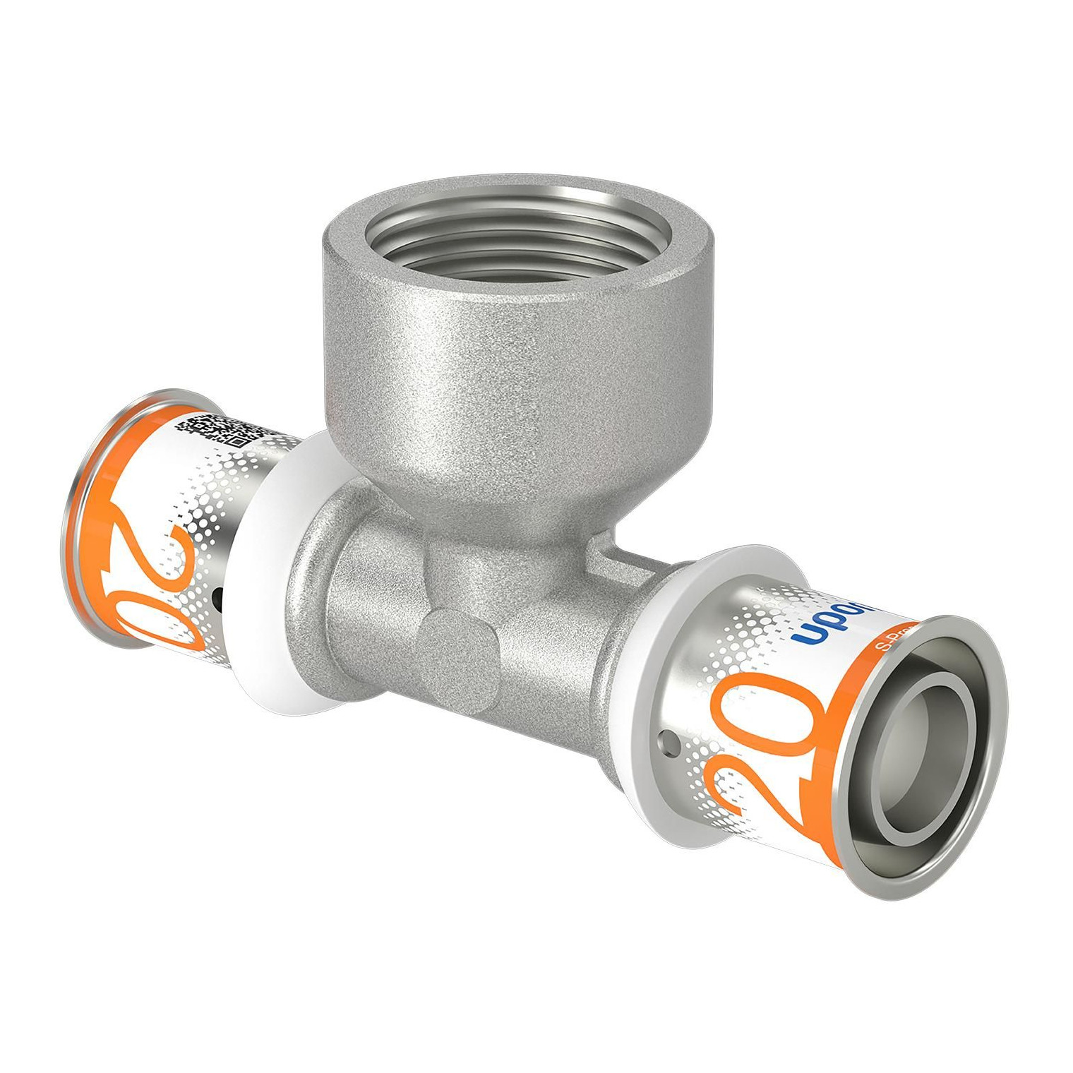 Uponor S-Press PLUS T-Stück 20mm DN20 3/4 IG Edelstahlpresshülse PPSU DVGW 1070597