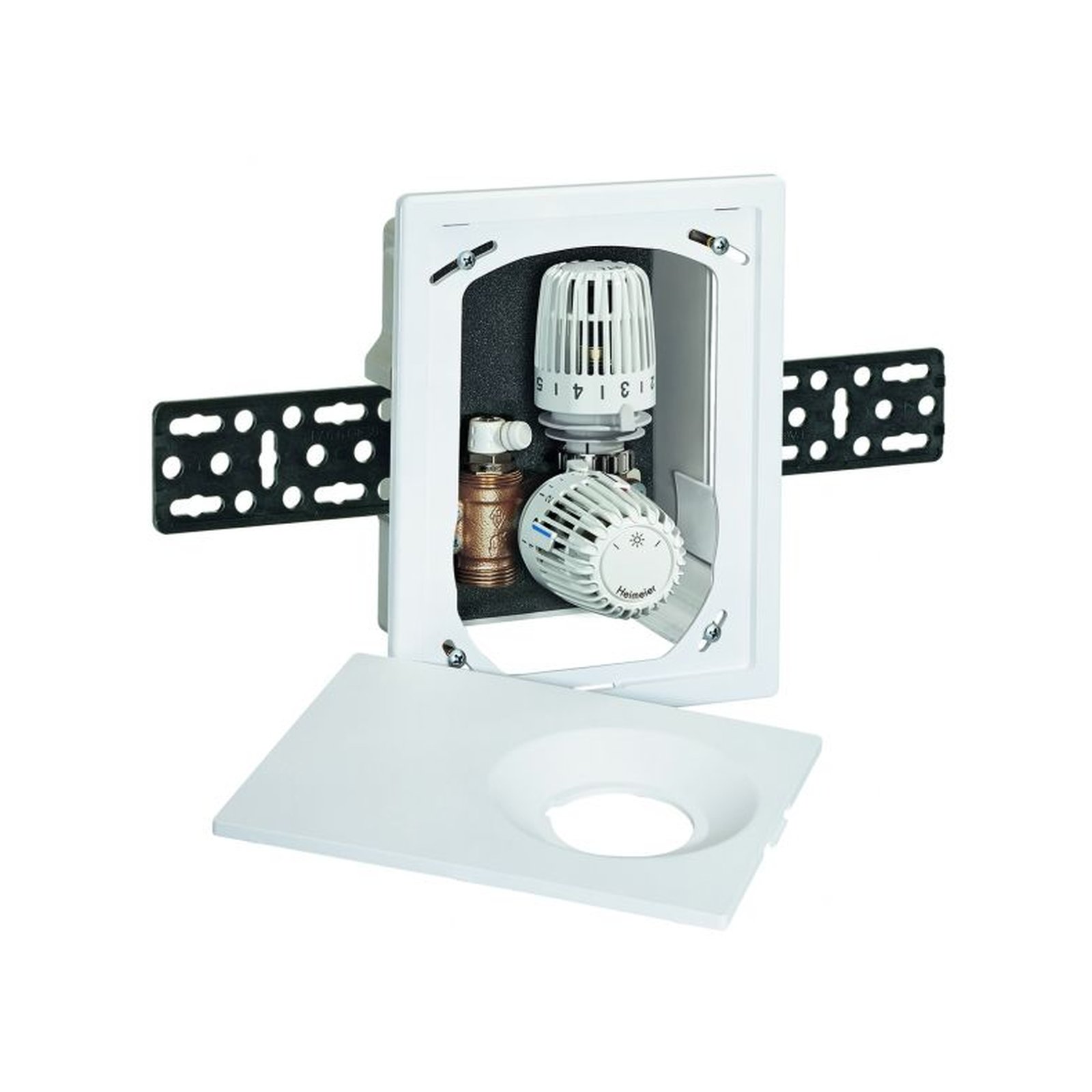 HEIMEIER Rücklauftemperaturbegrenzer Multibox K-RTL Unterputz Thermostat Abdeckung weiß 9301-00.800