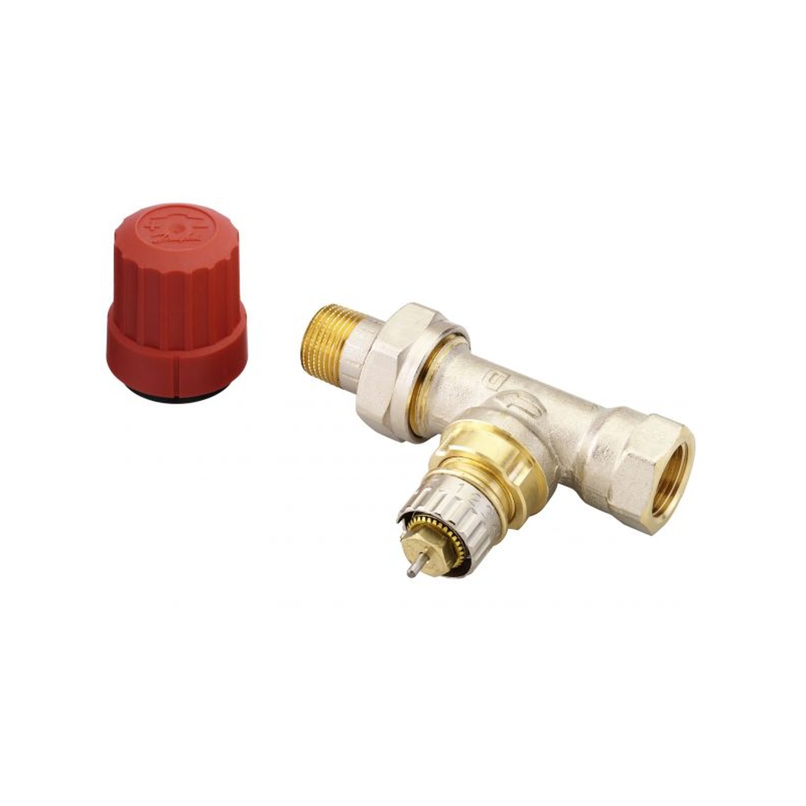 Danfoss Ventilgehäuse RA-N 10 R 3/8 Durchgangsform Voreinstellung Messing vernickelt 013G0032