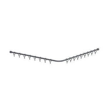 Normbau Duschvorhangstange Cavere 900x900mm Anthrazit-Metallic Aluminium pulverbeschichtet 20mm 7382090095