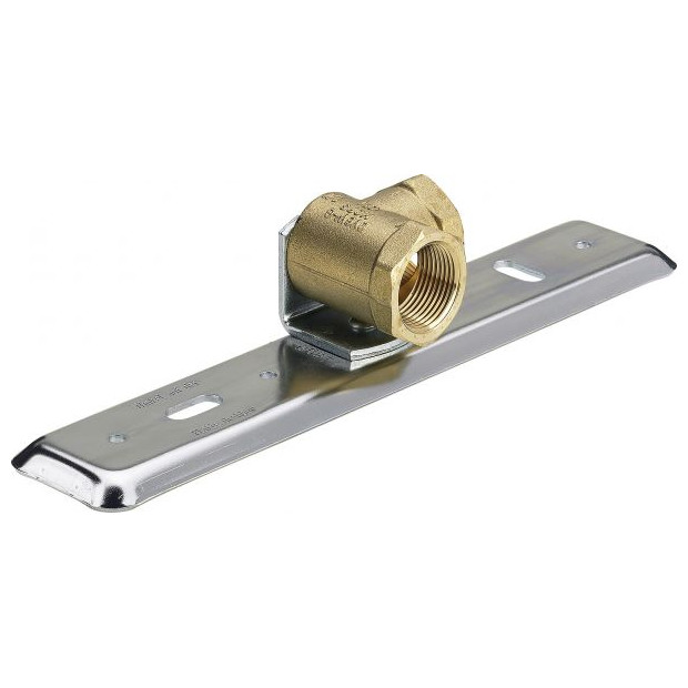 Viega Gasanschlussplatte G23242 1-Zoll Einstutzen Grundplatte matt vernickelt 532024