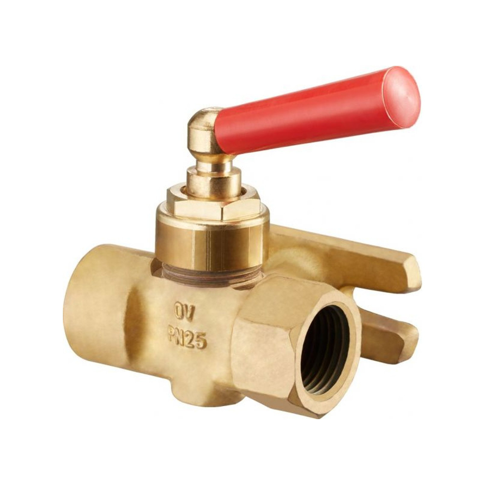 Oventrop Manometerhahn 1/2 IG PN25 Stopfbuchse Prüfflansch Messing roh 1110204