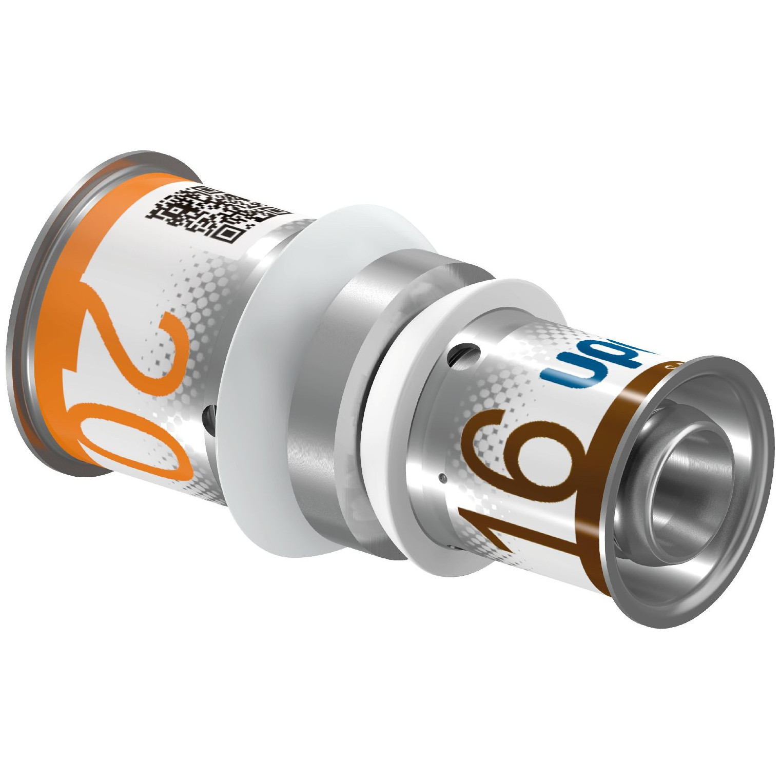 Uponor Kupplung S-Press PLUS reduziert Pressmuffe 20mm 16mm PPSU Messing verzinnt DVGW 1070552