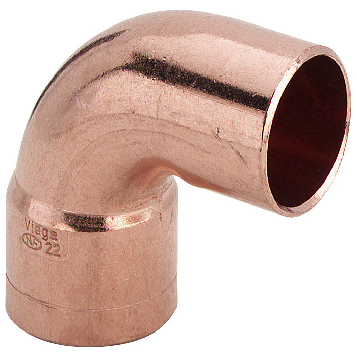 Viega Kupfer-Winkel 95092 22mm 1 Muffe Lötfitting 90Grad 100933