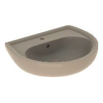 Geberit Waschtisch Renova 60x49cm bahamabeige mittig Hahnloch Überlauf Sanitärkeramik 223060080