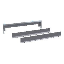 Geberit Fertigbauset Wandablauf befliesbar mehrteilig Edelstahl 31,6x6,4cm 154339001
