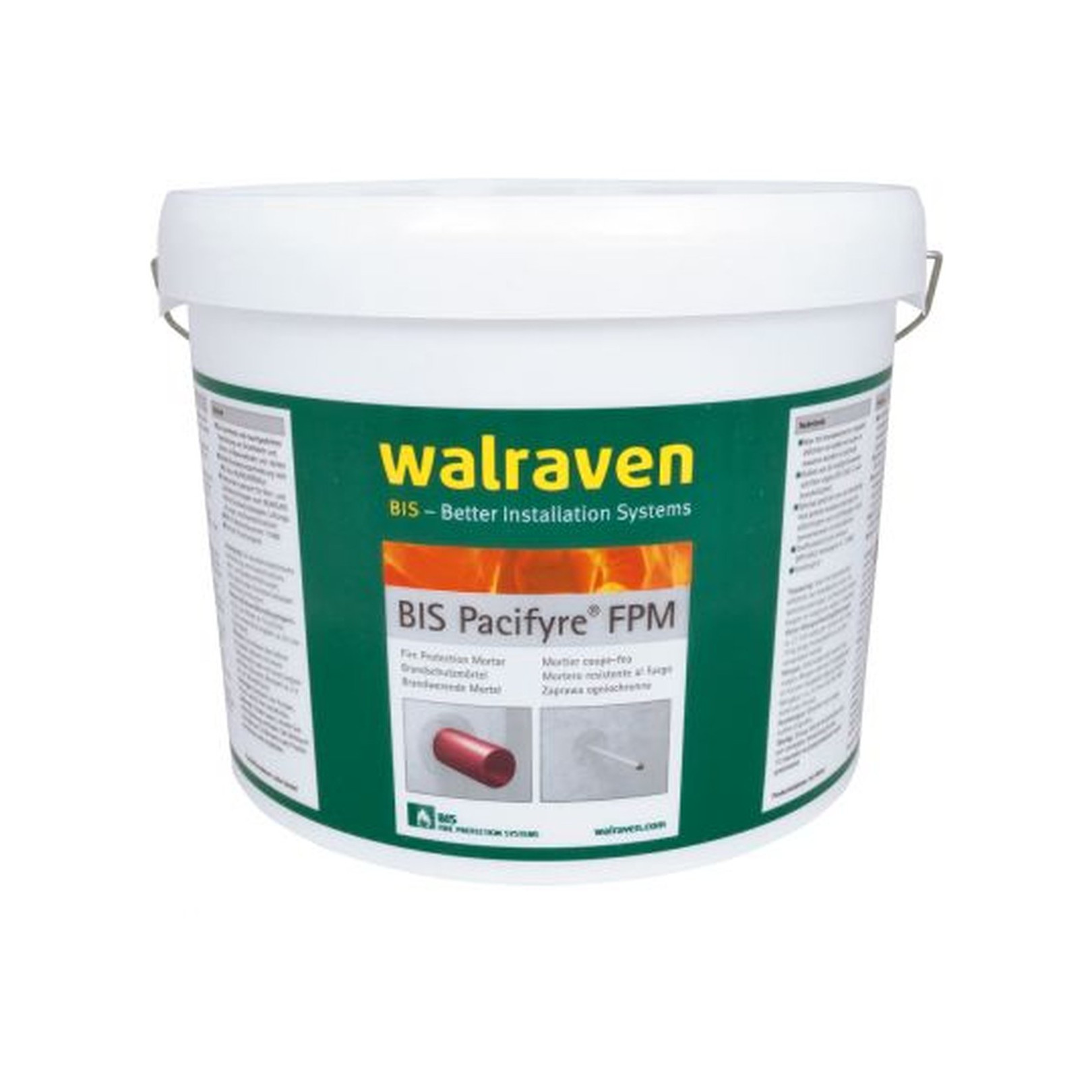 Walraven Brandschutzmörtel Pacifyre FPM Mörtelpulver A1 MG III 15 kg 2180015300