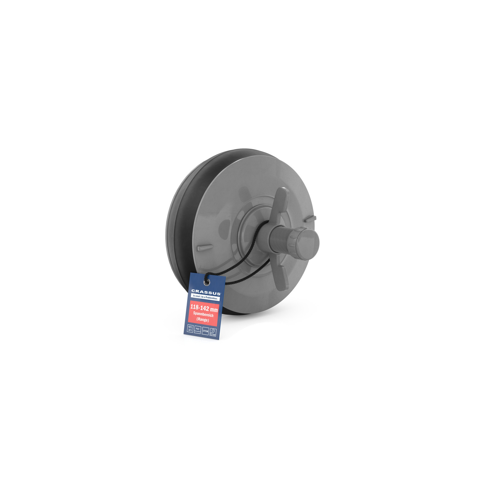 Crassus Schnellverschlussstopfen CSV 125 118-142mm 0,5 bar EPDM PVC CRA18643