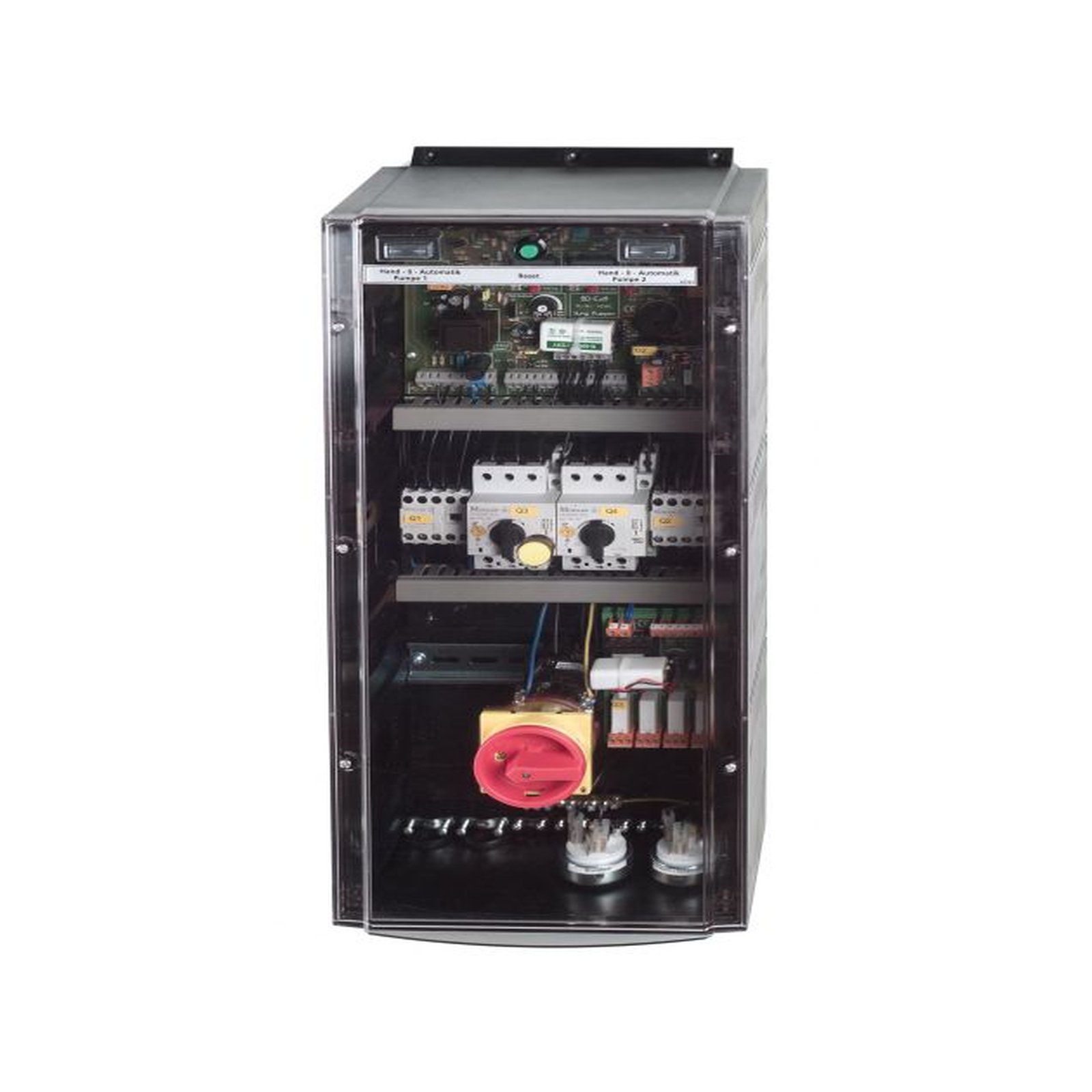 Jung Steuerung Basiclogo BD 00 E Doppelanlage niveauabhängig 2 Motorschütze 230 V IP44 JP45735