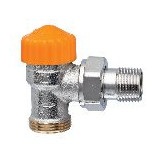 Heimeier Thermostatventil Eclipse DN15 1/2 Zoll G 3/4 AG Eckform Rotguss vernickelt automatische Durchflussregelung 3935-02.000