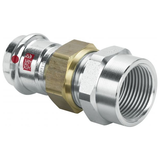 Viega Verschraubung PRESTABO 1162 18x1-2 IG flachdichtend C-Stahl verzinkt SC-Contur 643454