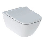Geberit Wand-WC Set Smyle Square Rimfree Tiefspüler spülrandlos WC-Sitz antibakteriell geschlossene Form weiß 500683002