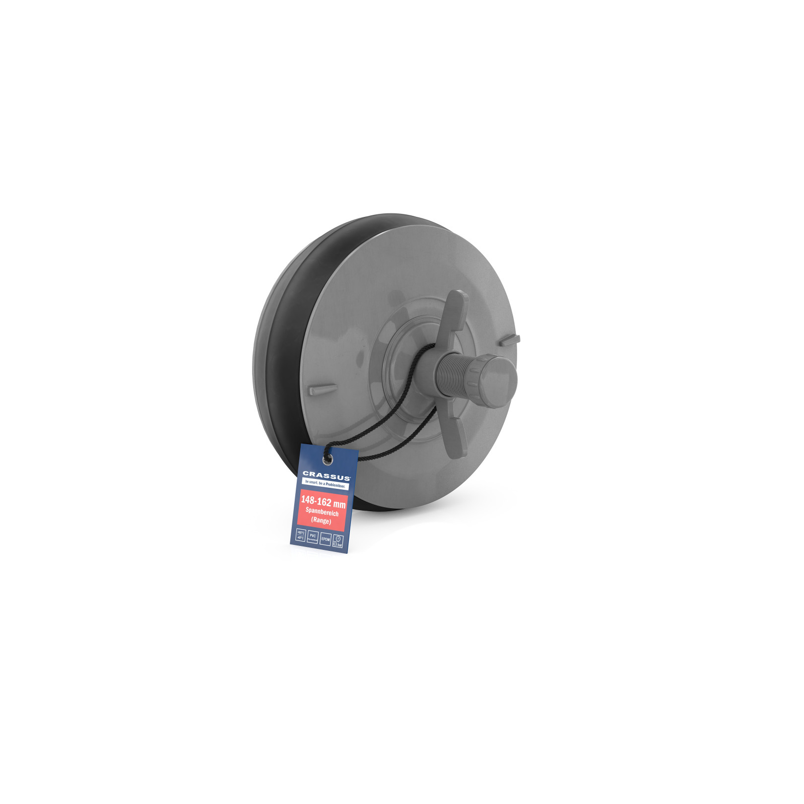 Crassus Schnellverschlussstopfen CSV 150 148-162mm 0,5bar EPDM PVC CRA18644