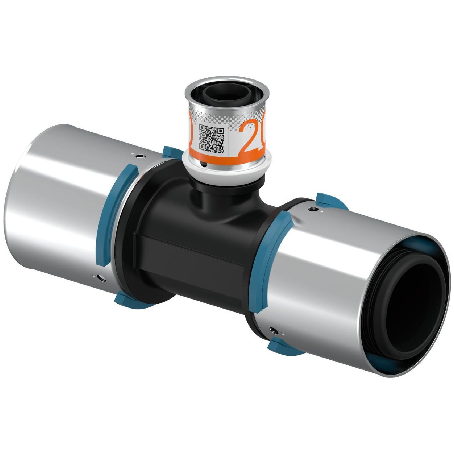 Uponor Verbundrohr Fitting S-Press T-Stück reduziert PPSU 40-20-40 Presshülse Pressanschlag 1039962