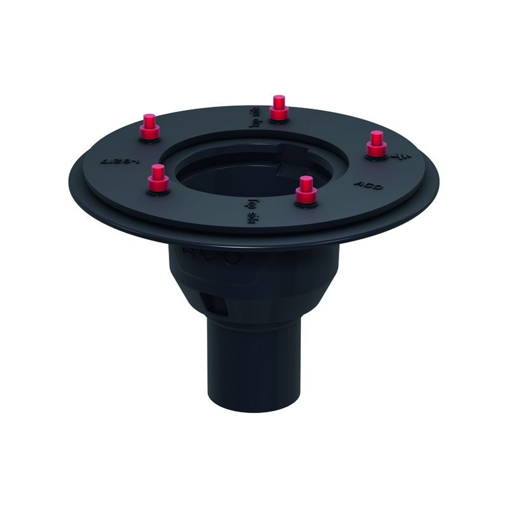 Aco Passavant Bodenablauf Passavant 5171.10.20 DN70 90 Grad Pressdichtungsflansch 2,0 l/s Gusseisen Anstrich