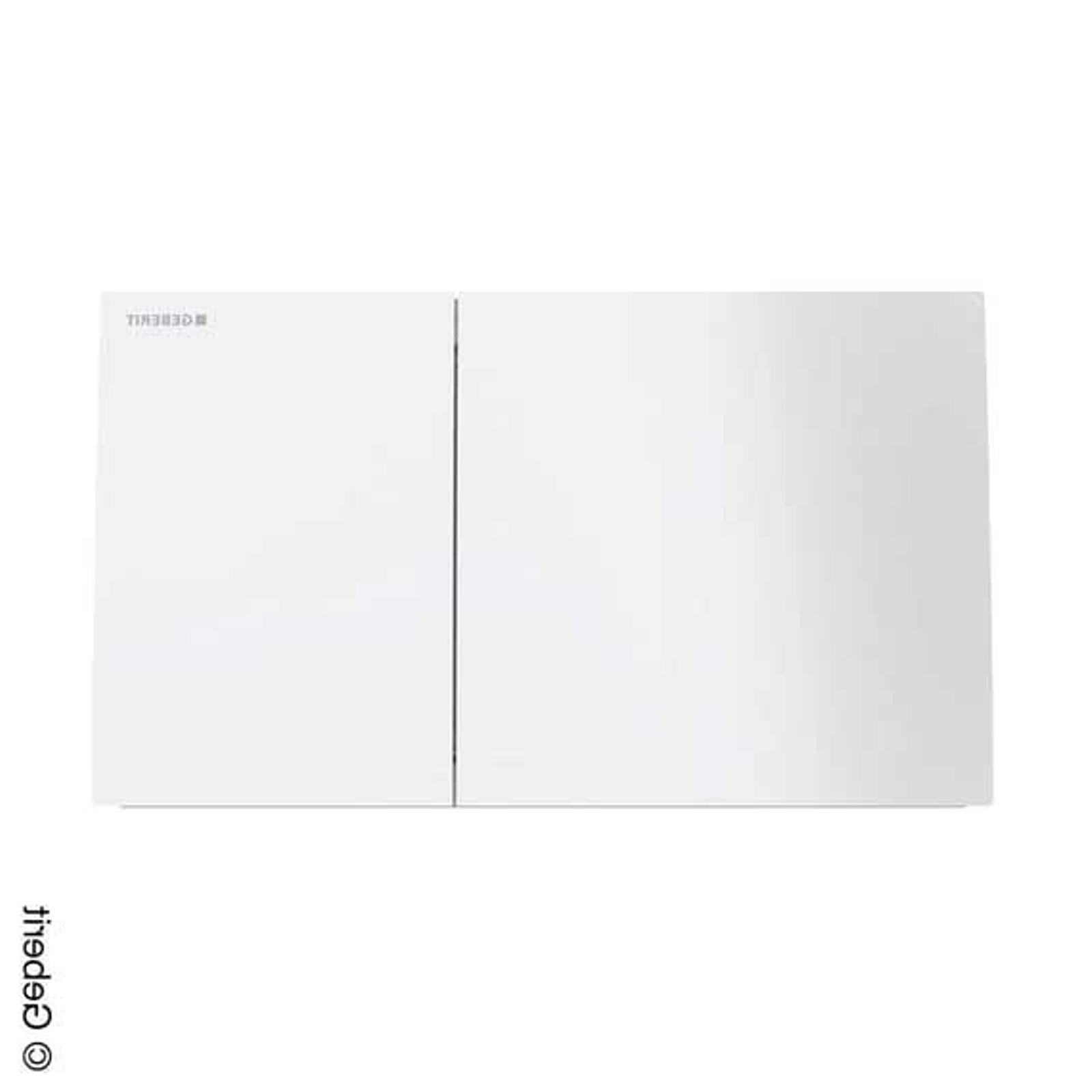 Geberit Betätigungsplatte Sigma 70 Glas weiß 2-Mengen-Spülung frontbetätigt ultradünn 115622SI1