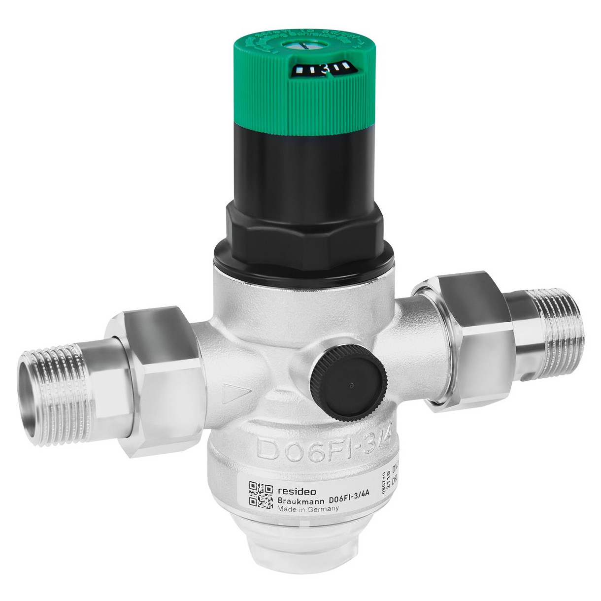 Honeywell Druckminderer D06FI Edelstahl Einstellanzeige Niro-Feinsieb Manometeranschluss D06FI-1B