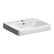 Geberit Waschtisch Smyle Square 60x48cm weiß Hahnloch Überlauf Sanitärkeramik 500229011