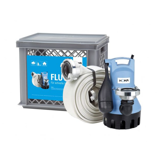 HOMA PUMPE Abwasserpumpe Tragebox Flut-Set C150 WA 0.75 kW Edelstahl 9115009