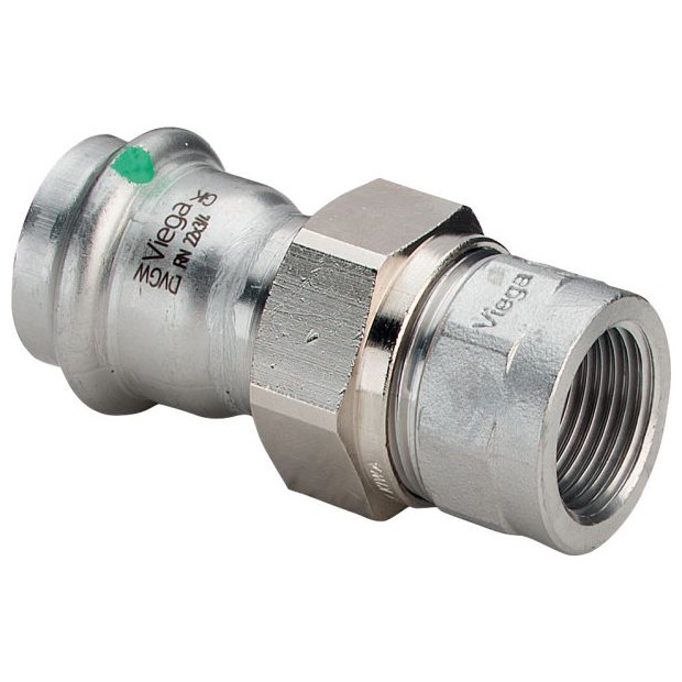 Viega Verschraubung Sanpress Inox 2362 15x3-4 IG flachdichtend Edelstahl EPDM 437466