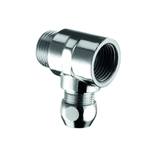 Schell T-Stück Quetschverschraubung 1-2x10 chrom Messing DN 15 G 1-2 AG IG 270060699