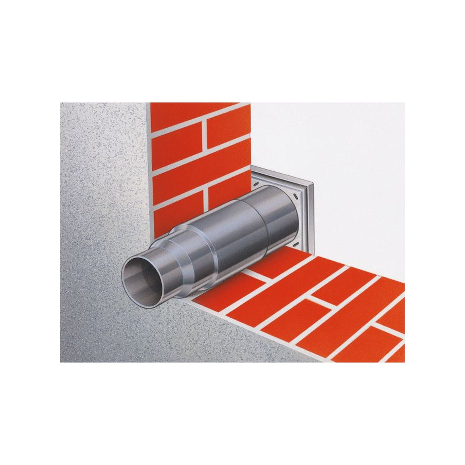 Helios TMK 125/150 Teleskop-Mauerkasten DN 125 150 160 Kunststoffklappe 00845