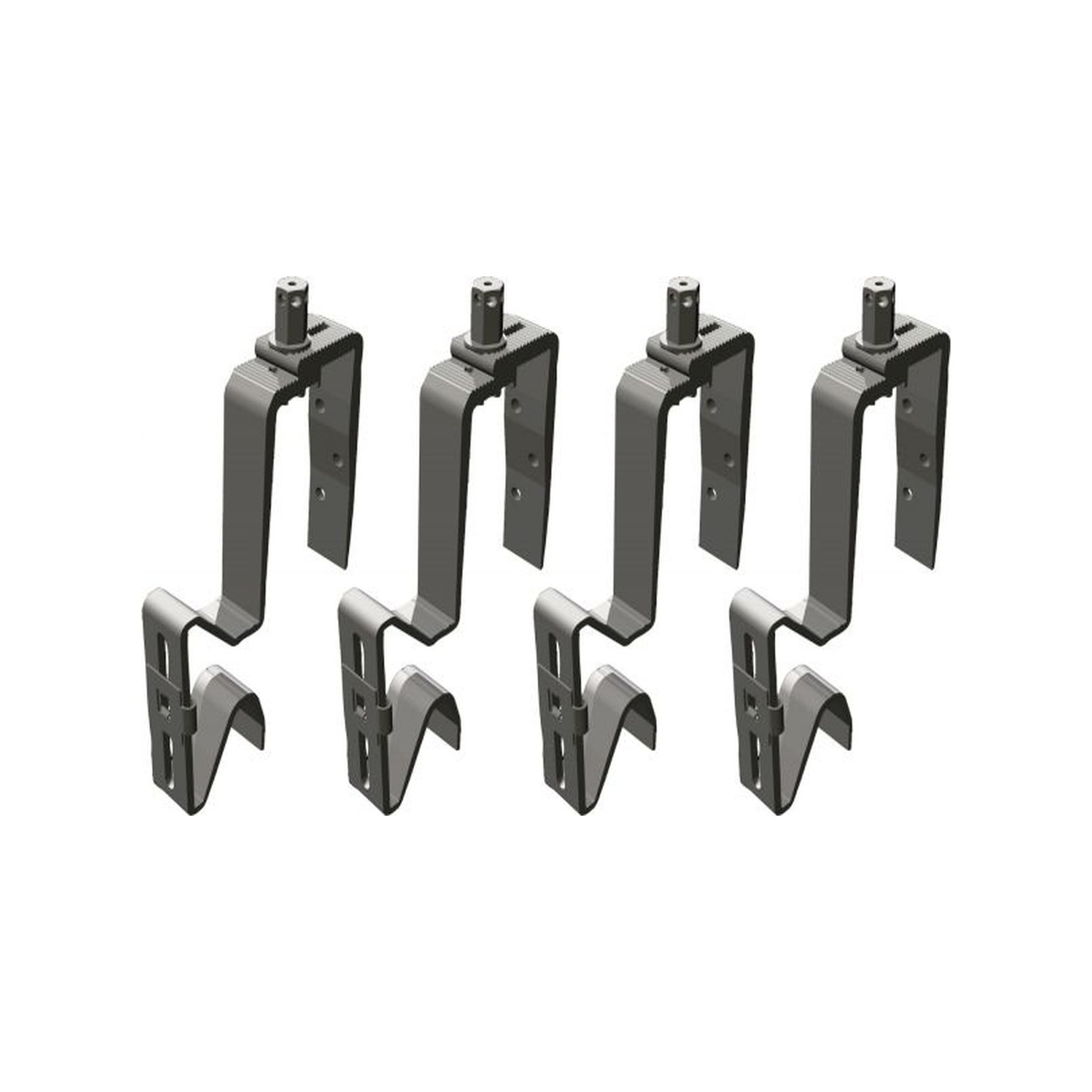Bosch Dachanbindung Pfannenbiber FKA3-2 Kollektoren SO TF TV Aluminiumhaken 4 Stück 8718531023