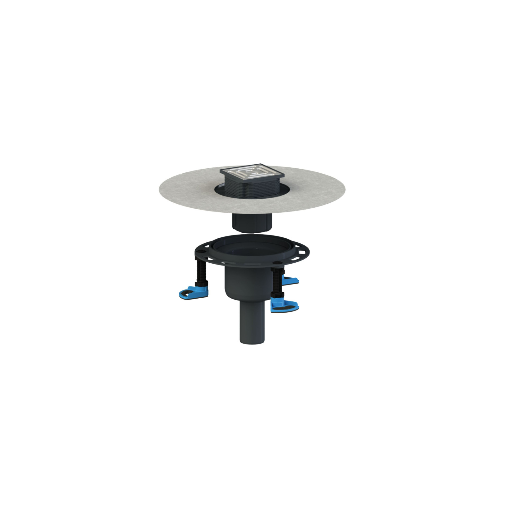 Dallmer Bodenablauf DallDrain Pure senkrecht DN50 DN100 Edelstahlrost Kunststoffrahmen 517128