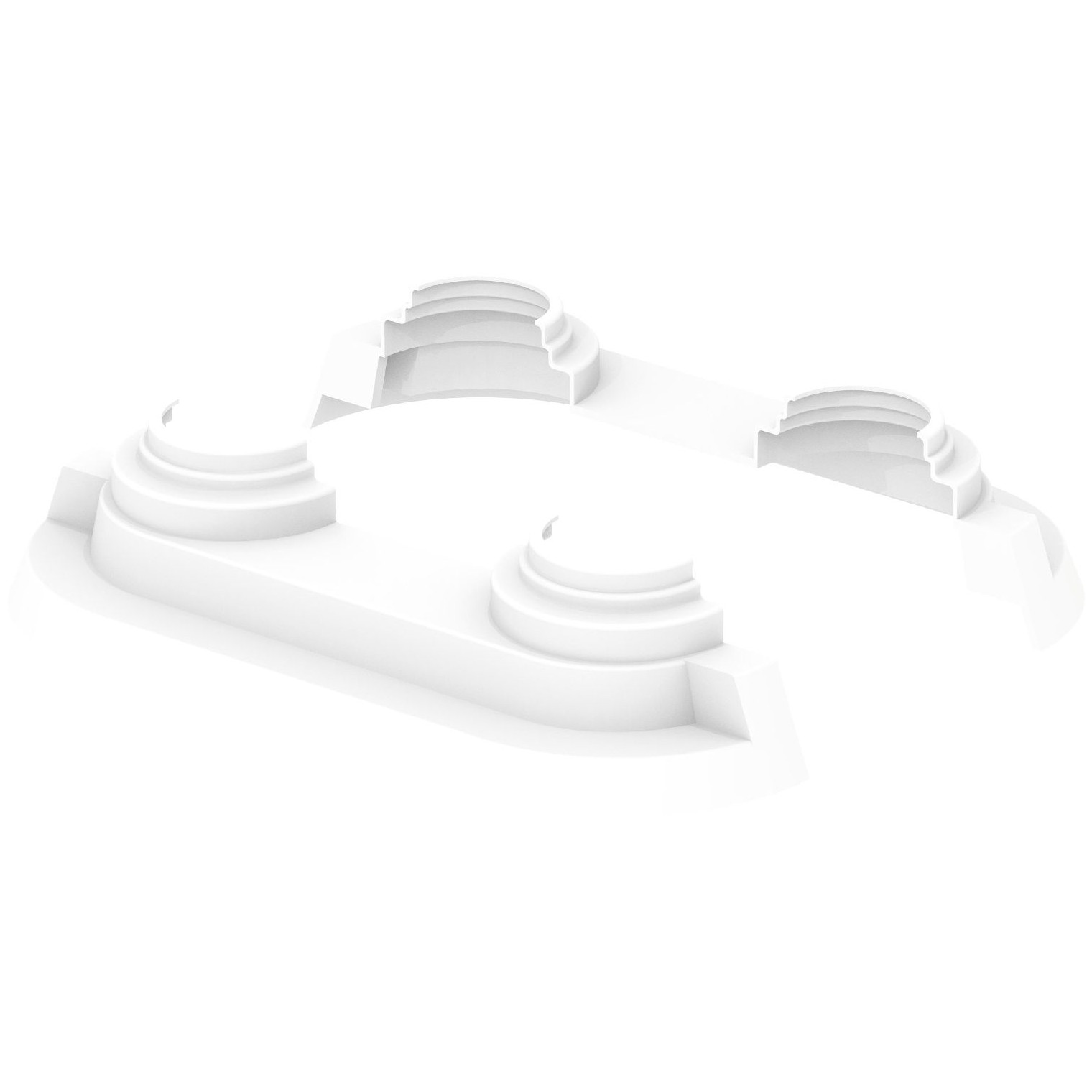 Uponor Smart Radi Stufen-Doppelrosette 14-20 mm weiss Polypropylen 1011373