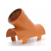 Airfit Abwasser Klebe-Clips-Abzweig 45 Grad DN 110x90mm PVC-U 4 Clipse 451190KA