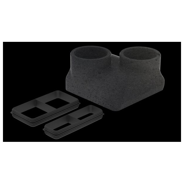 Zehnder Anschlussbox DN125 ComfoPipe Compact ComfoAir 180 EPP schwarz 2 Abgänge 990328804