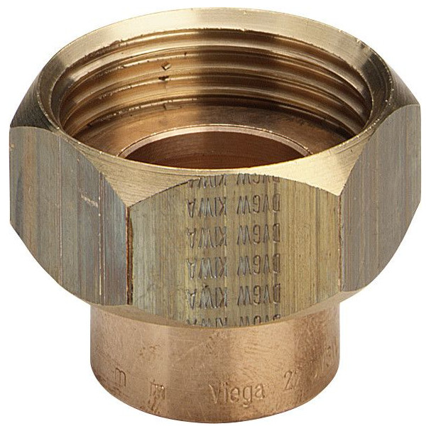 Viega Rotguss Verschraubung 94359 28x11-4 Zoll flachdichtend Tuelle Messing Ueberwurfmutter 288372