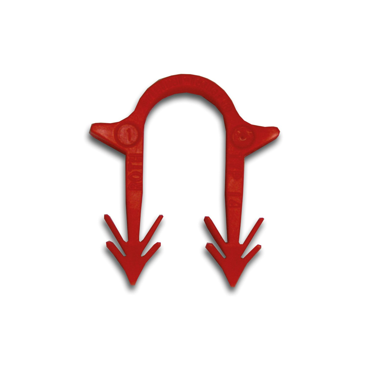 Roth Fussbodenheizung Original-Tacker-Klips 14 U-Form Doppel-Widerhaken Kunststoff 1135007432