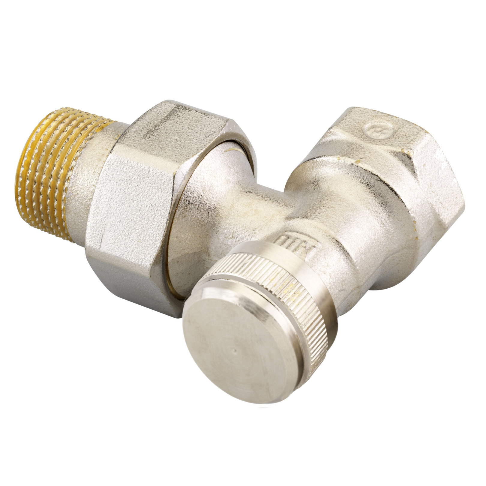 Danfoss Rücklaufverschraubung RLV 20 Eck R 3-4 vernickelt absperrbar regulierbar 003L0145