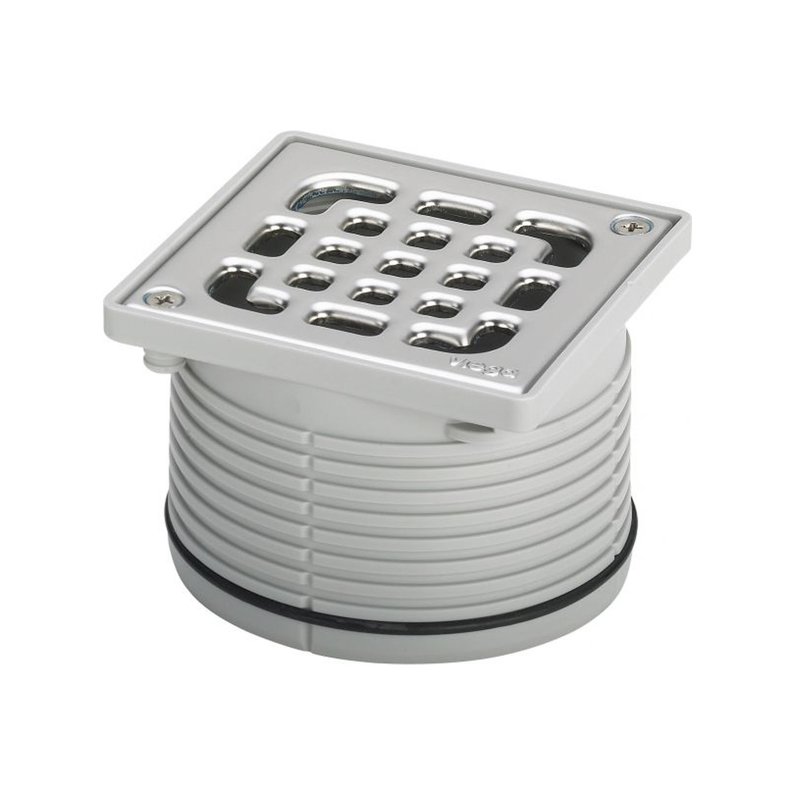 Viega Aufsatz 4934.1 Advantix 100x100 mm Edelstahlrost Kunststoffrahmen Rückstaudichtung 555177