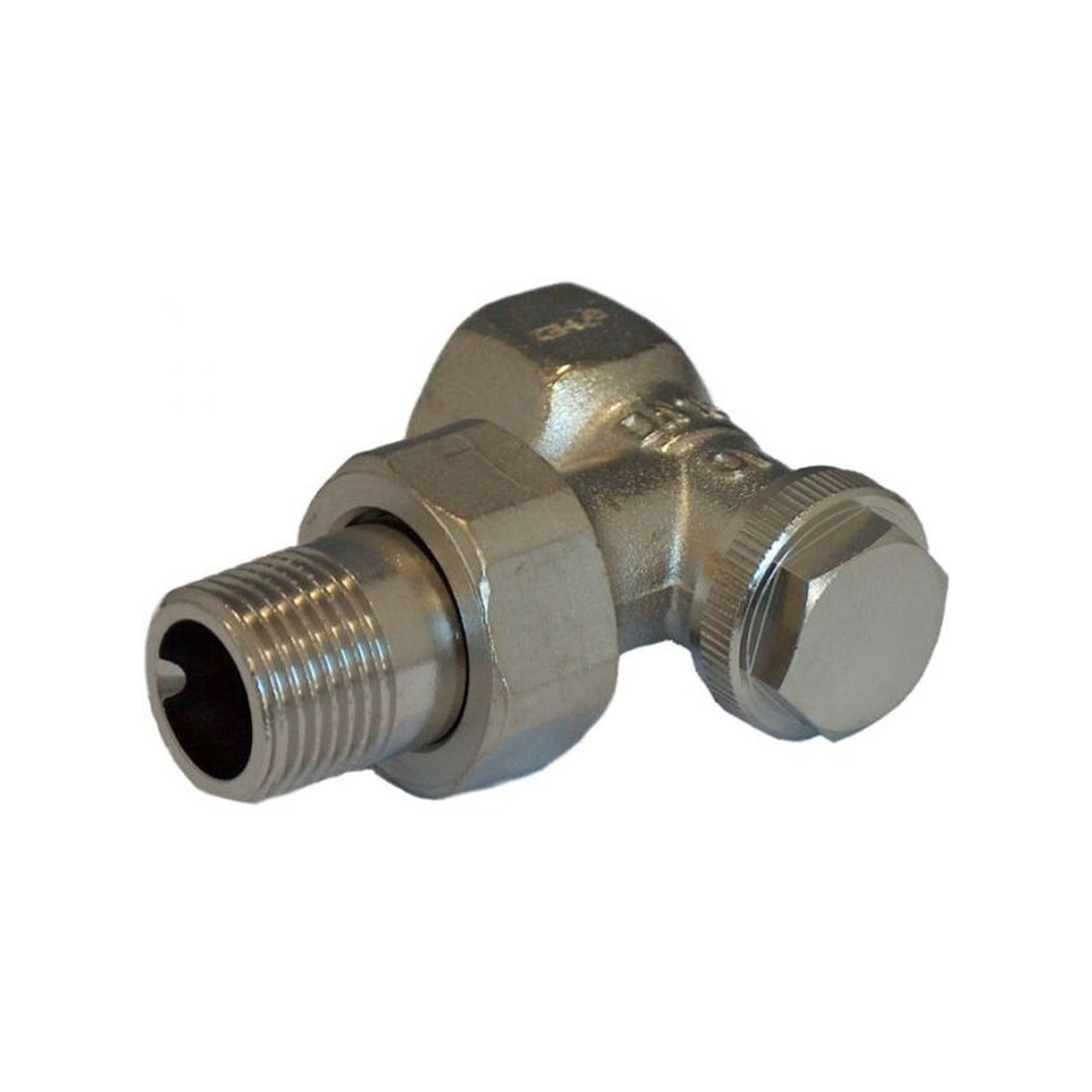 Oventrop Heizkörperverschraubung Combi 3 DN20 3/4 Zoll PN10 Eck Messing vernickelt 1090363