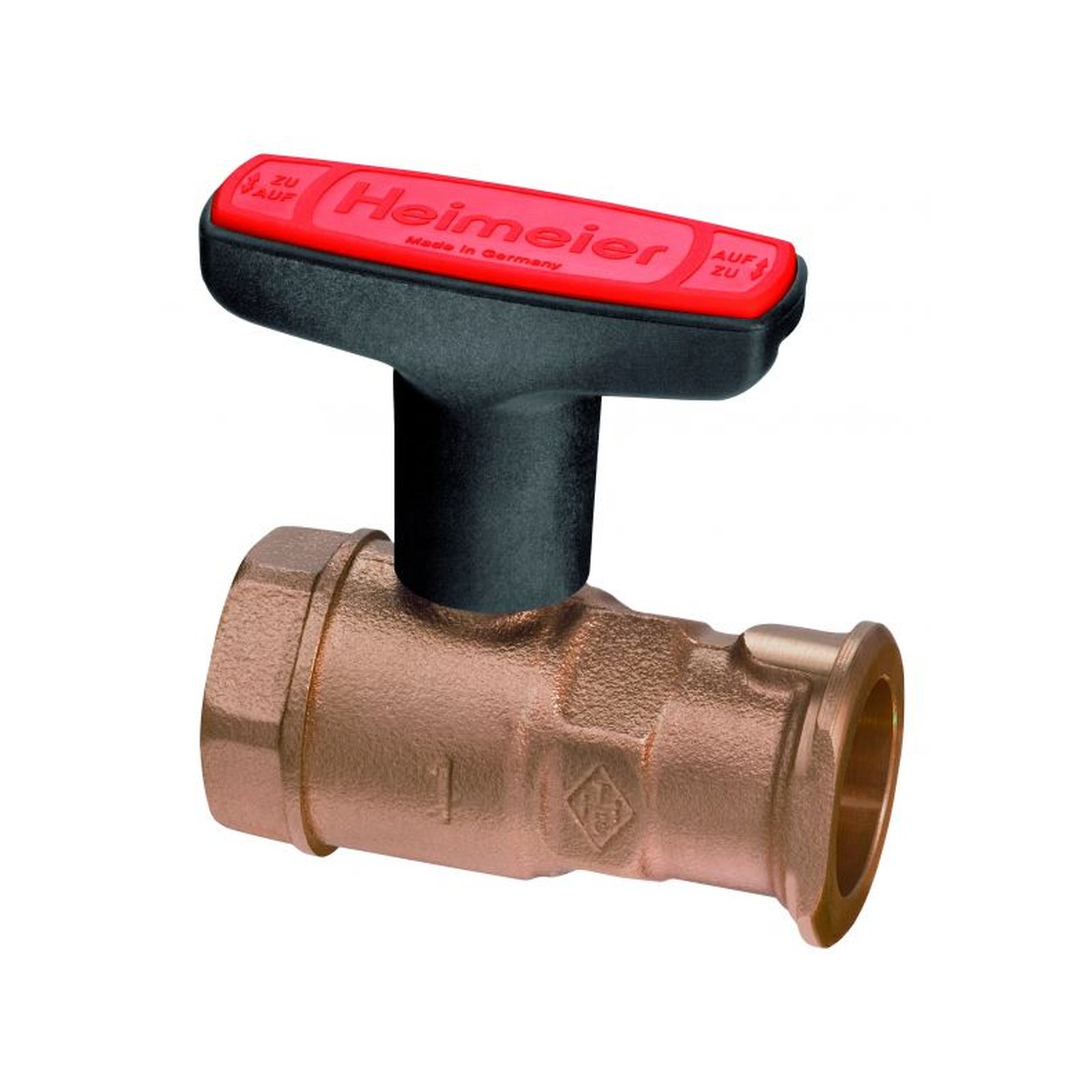 Heimeier Pumpen-Kugelhahn Globo P 1 1/4 Zoll Rotguss PN16 Innengewinde Flansch 0620-05.000