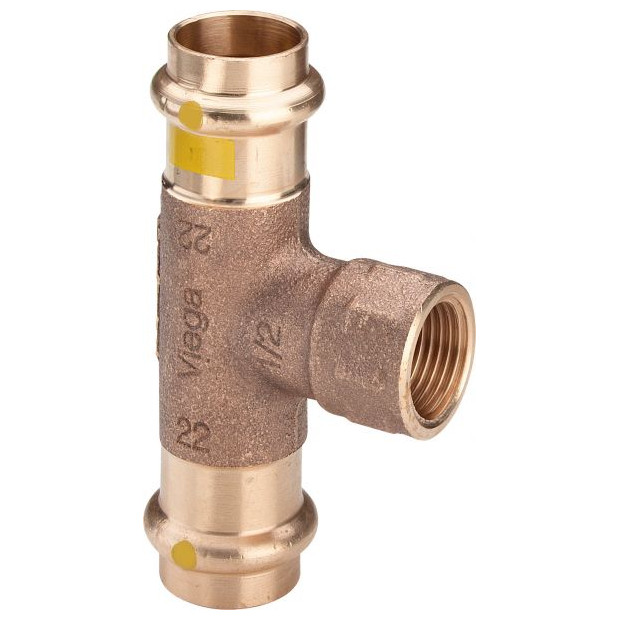 Viega Pressfitting T-Stueck Profipress-G 2617.2 42x1x42mm Rotguss Innengewinde Gas SC-Contur 361334