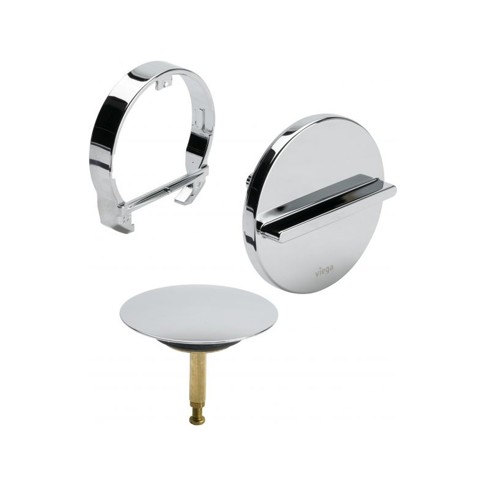 Viega Ausstattungsset MultiplexTrio MT3 6161.13 verchromt Drehrosette Überlaufrosette Ventilkegel 725792