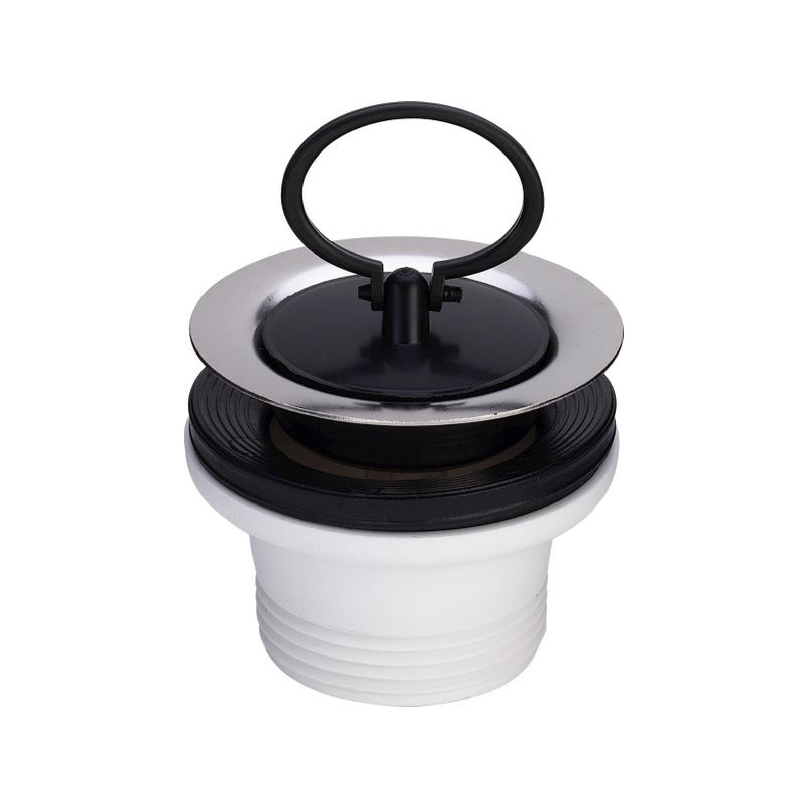 Viega Ablaufventil G 1 1/2 x 70 mm Kunststoff weiß Aufbauhöhe 40 mm Edelstahl Ventiloberteil 101961