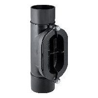 Geberit PE ReinigungsStück 90Grad ovale Serviceöffnung DN200 EPDM Dichtung Graugussdeckel 370454161