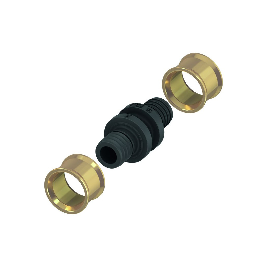 TECE Druckhülsenkupplung TECEfloor 16 mm PPSU Al-PE-RT SLQ Aufweittechnologie 77220015