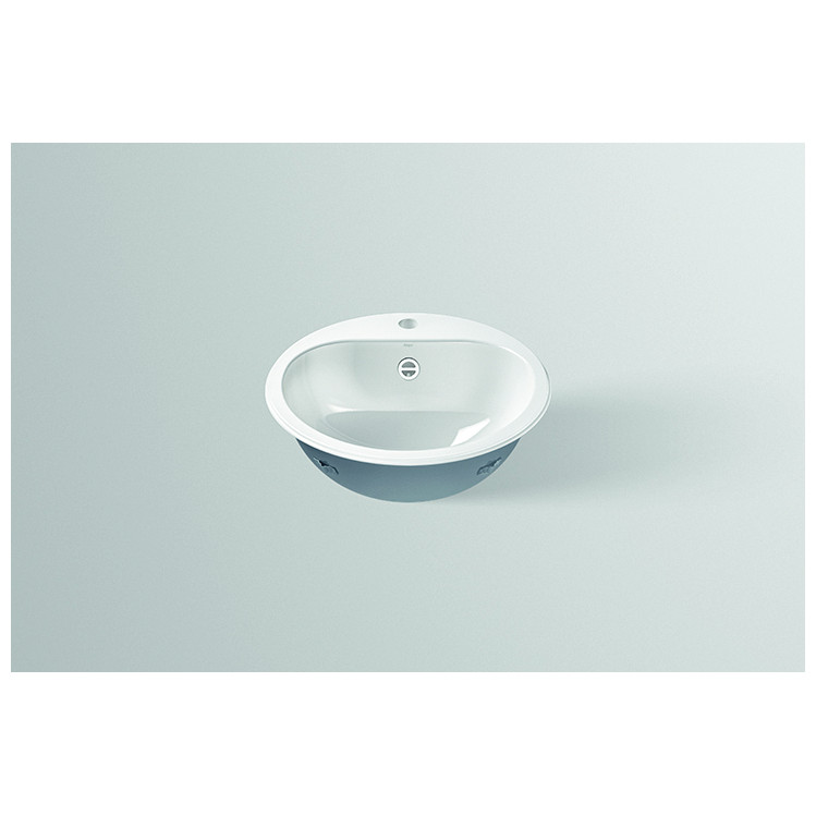 Alape Einbaubecken EW 3 Rund 475mm weiss Hahnlochbohrung Überlauf 2005000000