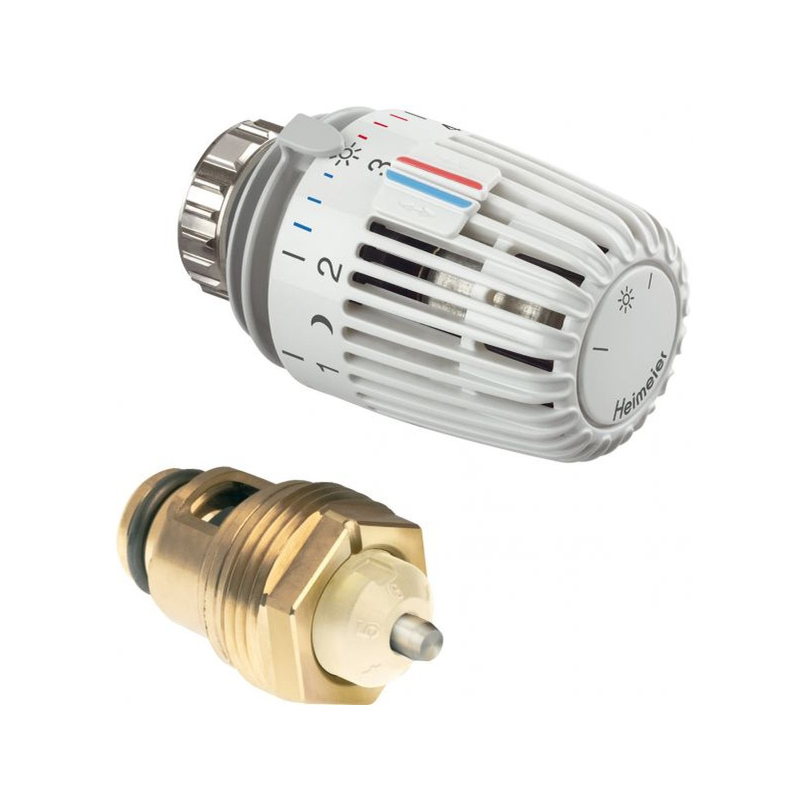 Heimeier Thermostat Nachrüst-Set Retro S-Set Thermostatkopf DN15 Oberteil Voreinstellung 3500-12.800