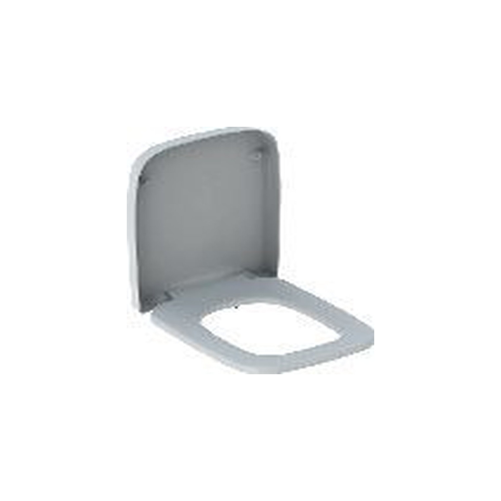 Geberit WC-Sitz Renova Plan eckig Duroplast weiß Edelstahl Scharnier Befestigung von unten 572110000