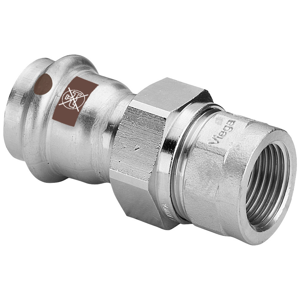 Viega Verschraubung SC Temponox 1762 22mm Rp1 Edelstahl Pressanschluss EPDM 812171